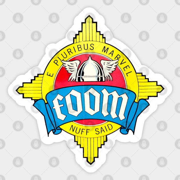 FOOM Crest Sticker by Pop Fan Shop